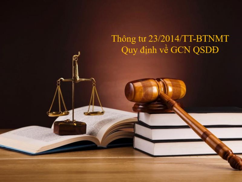 Thông tư 23/2014/TT-BTNMT quy định về GCN QSDĐ
